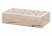 кирпич облицовочный одинарный, м-150,120x250x65, белый "кора дерева"